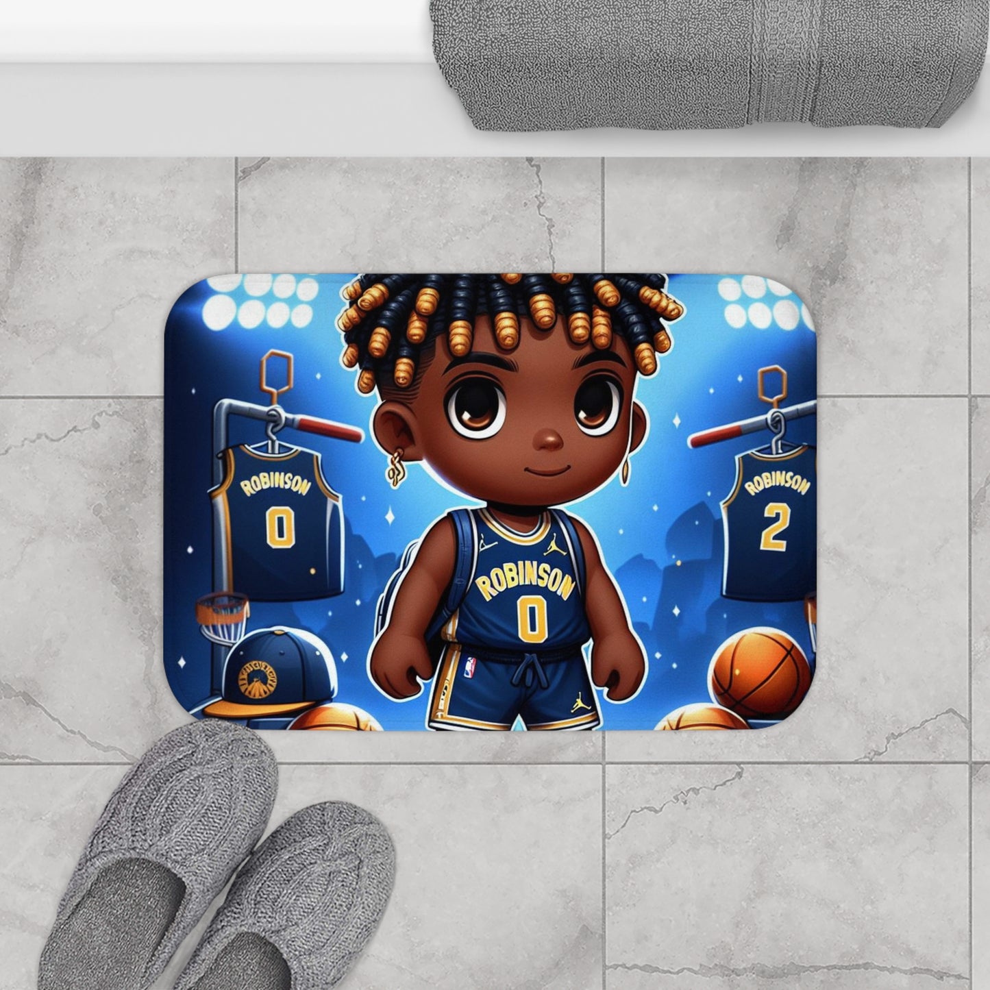 Baller Blue (Boy) Bath Mat