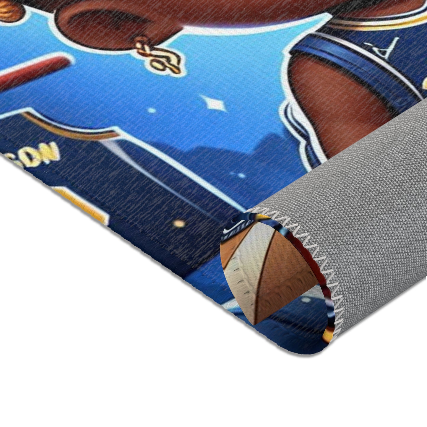 Baller Blue Area Rug/Devine Decor