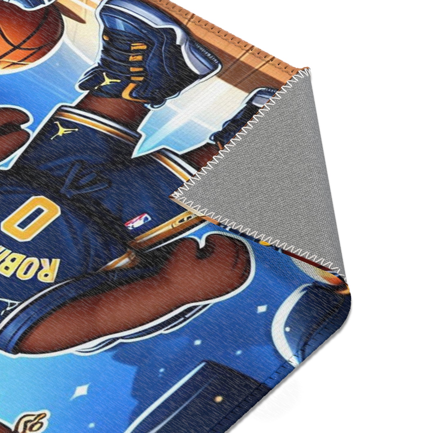 Baller Blue Area Rug/Devine Decor