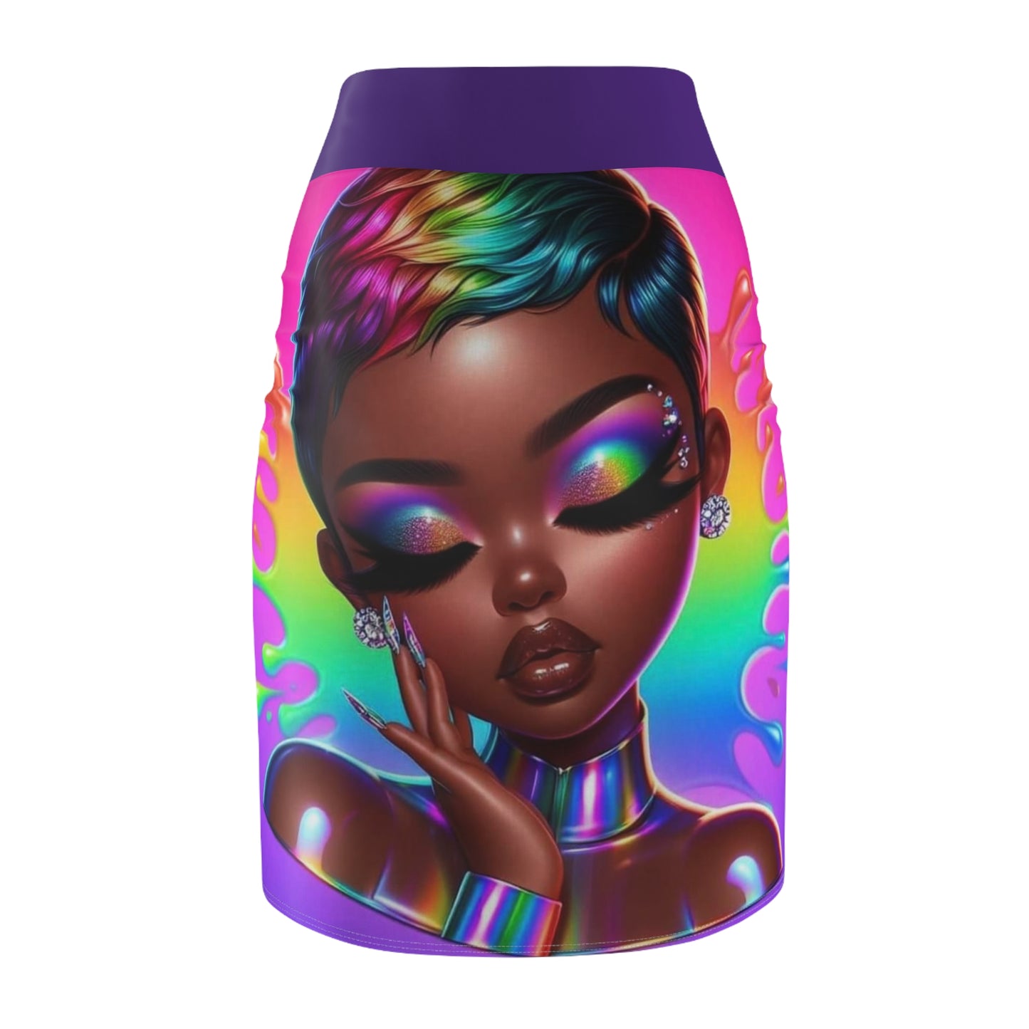 Rainbow Beauty Women's Pencil Skirt