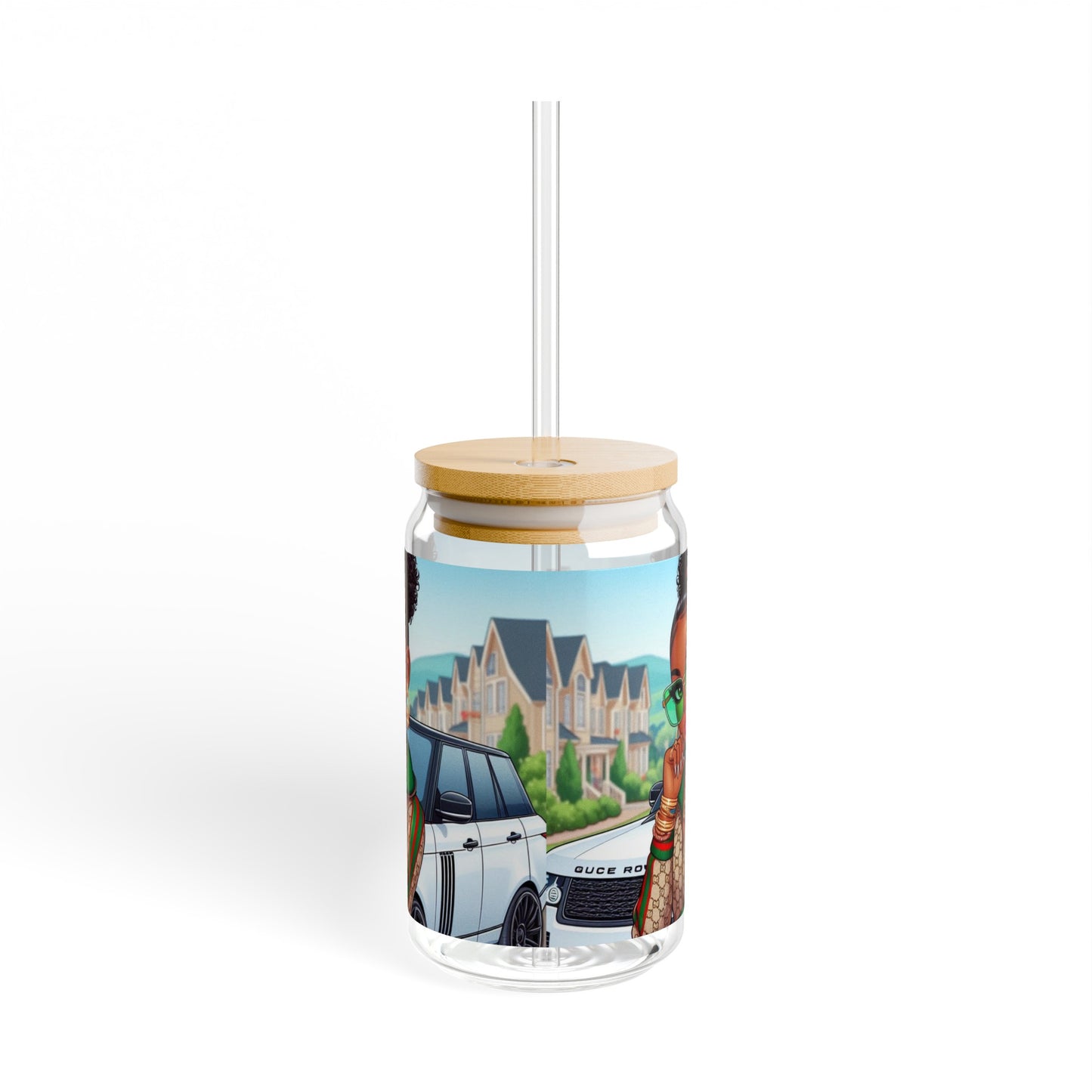 "LUX BEAUTY" Sipper Glass, 16oz