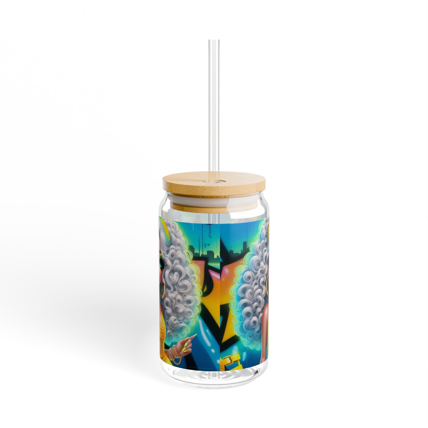 "Pretty In Yellow" Sipper Glass, 16oz