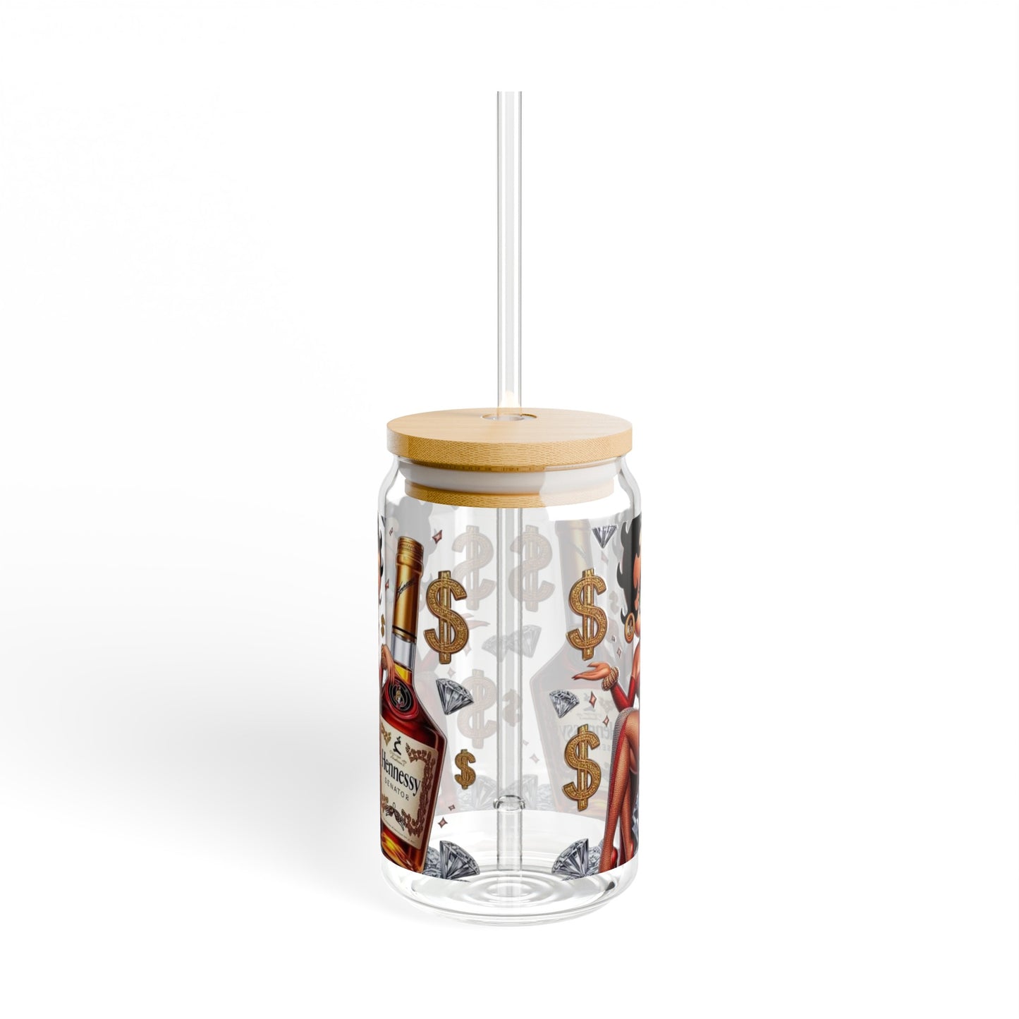 "Betty Sips" Sipper Glass, 16oz