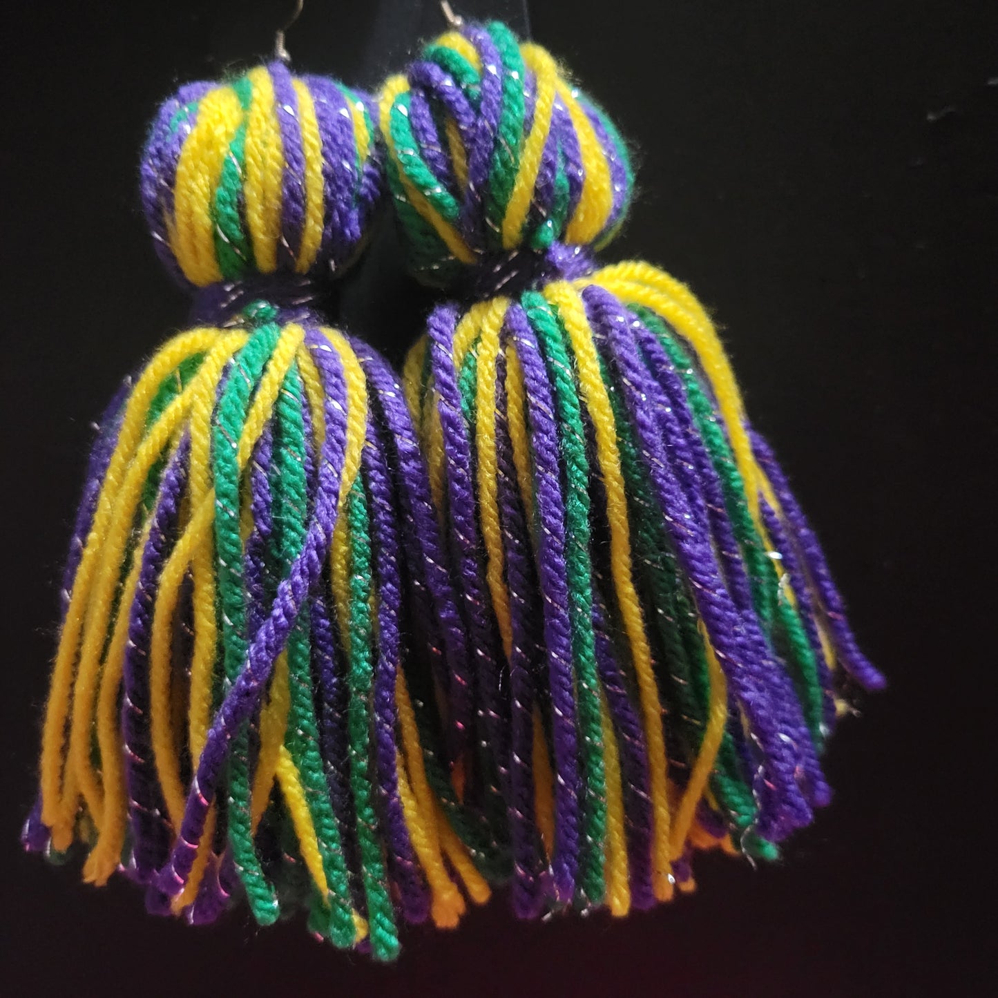 Mardi Gras Tassel Earrings | Devine Decor LLC