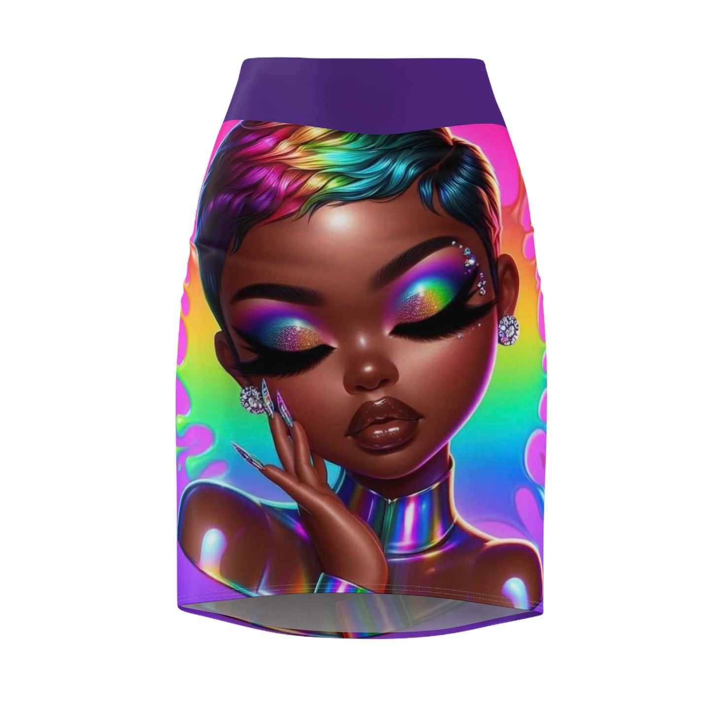 Rainbow Beauty Women's Pencil Skirt