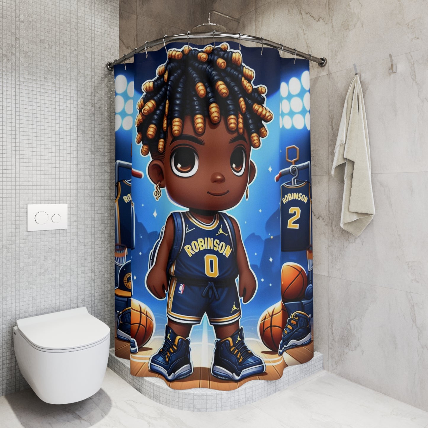 Baller Blue (Boy) Shower Curtain