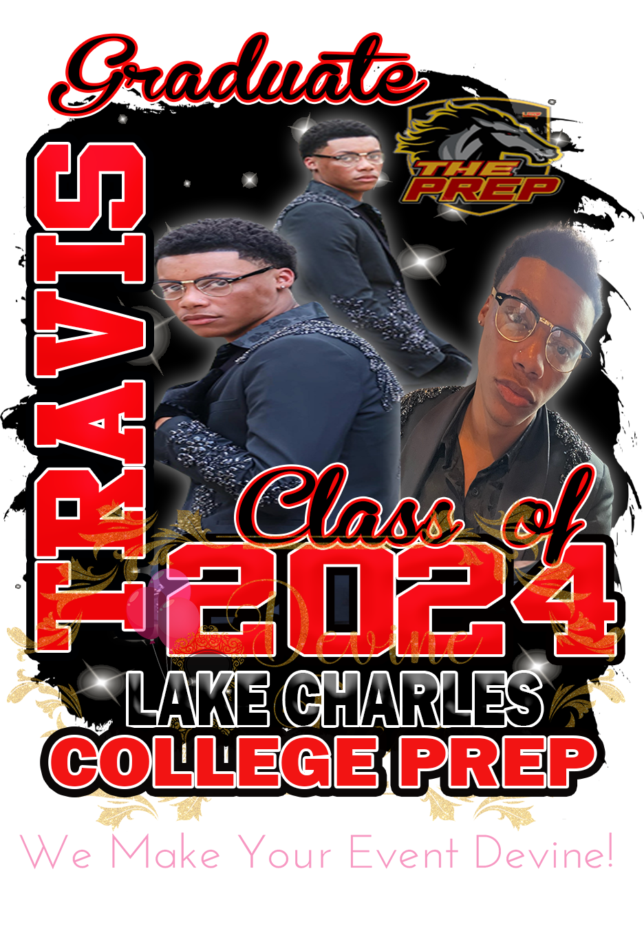 Grad T-shirt|Travis | Devine Decor