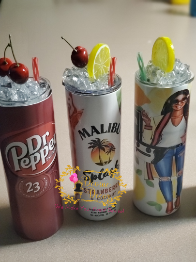 Custom 20z Skinny Drink Inspired Sublimation Tumbler | Devine Decor