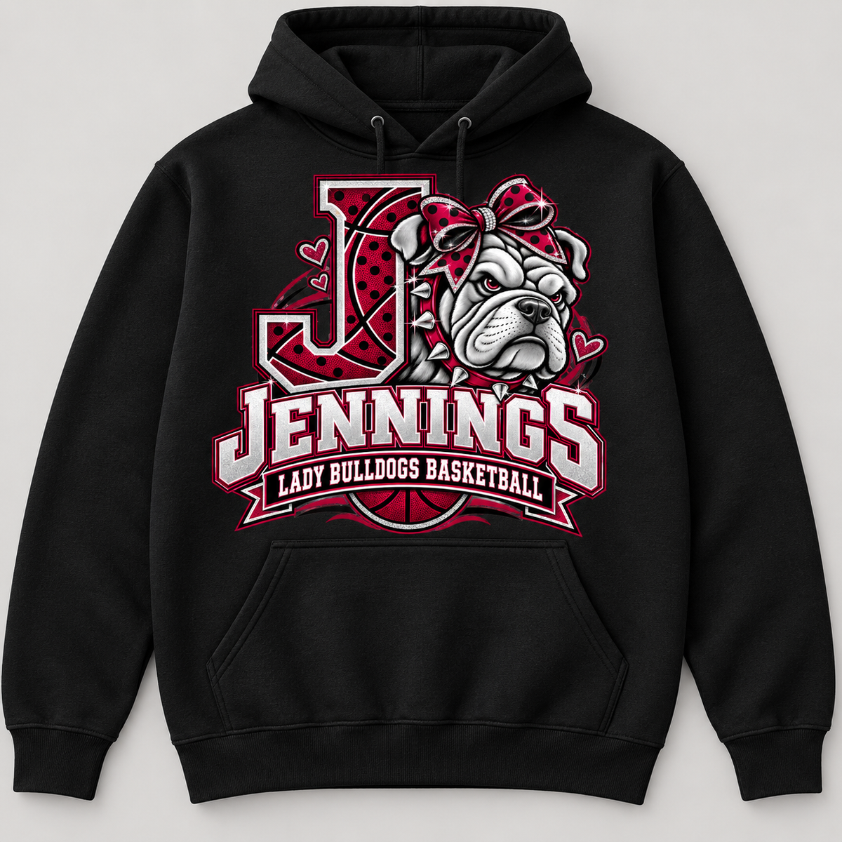 JHS Lady Bulldog Varsity J Basketball Hoodie
