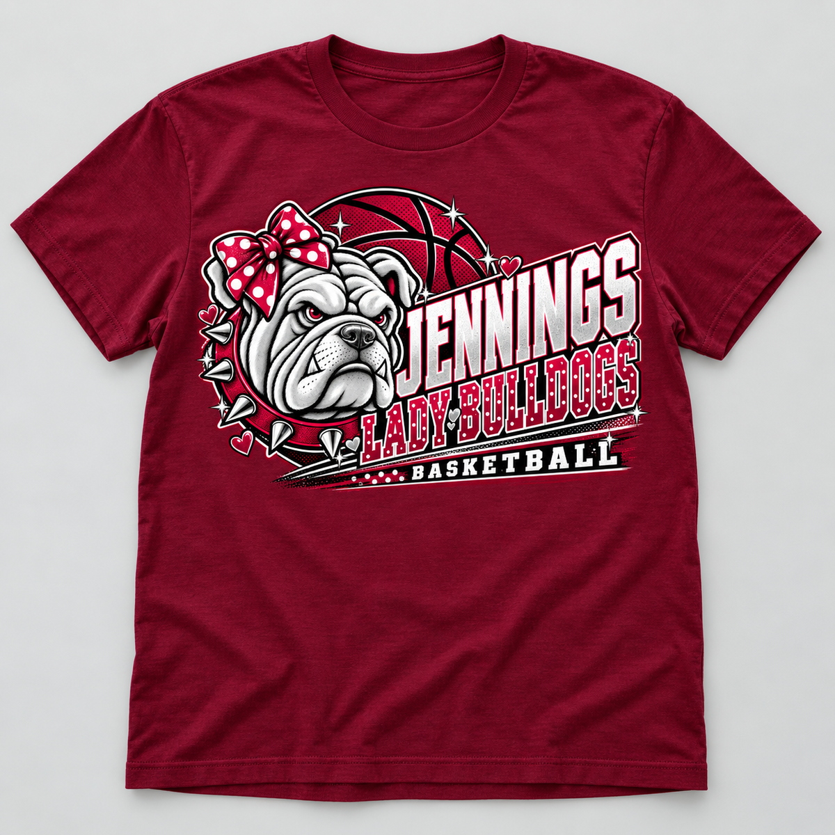 Jennings Lady Bulldogs Court Basketball Tee