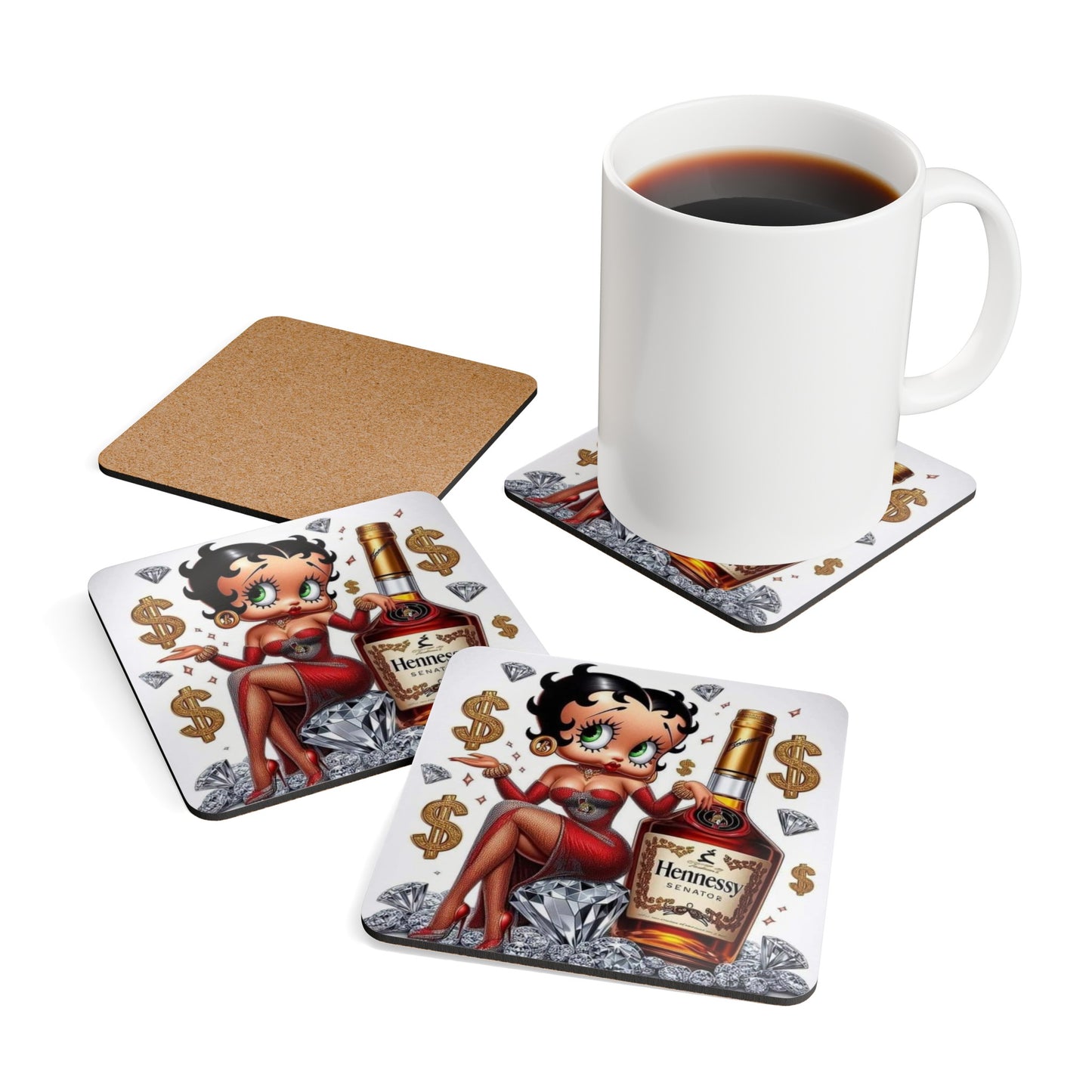 "Betty Sips" Coaster Set