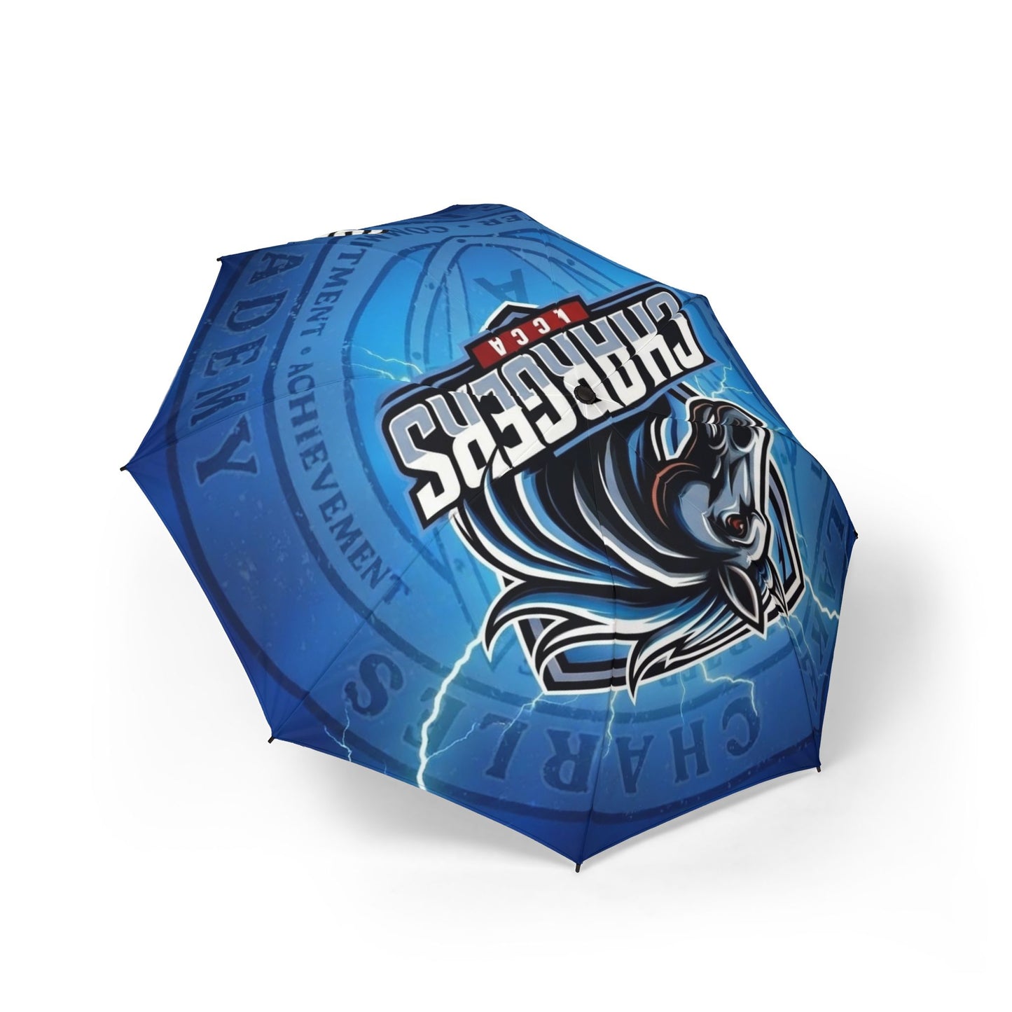 Chargers Team Logo Foldable Umbrella — Semi‑Automatic Blue Sports Umbrella