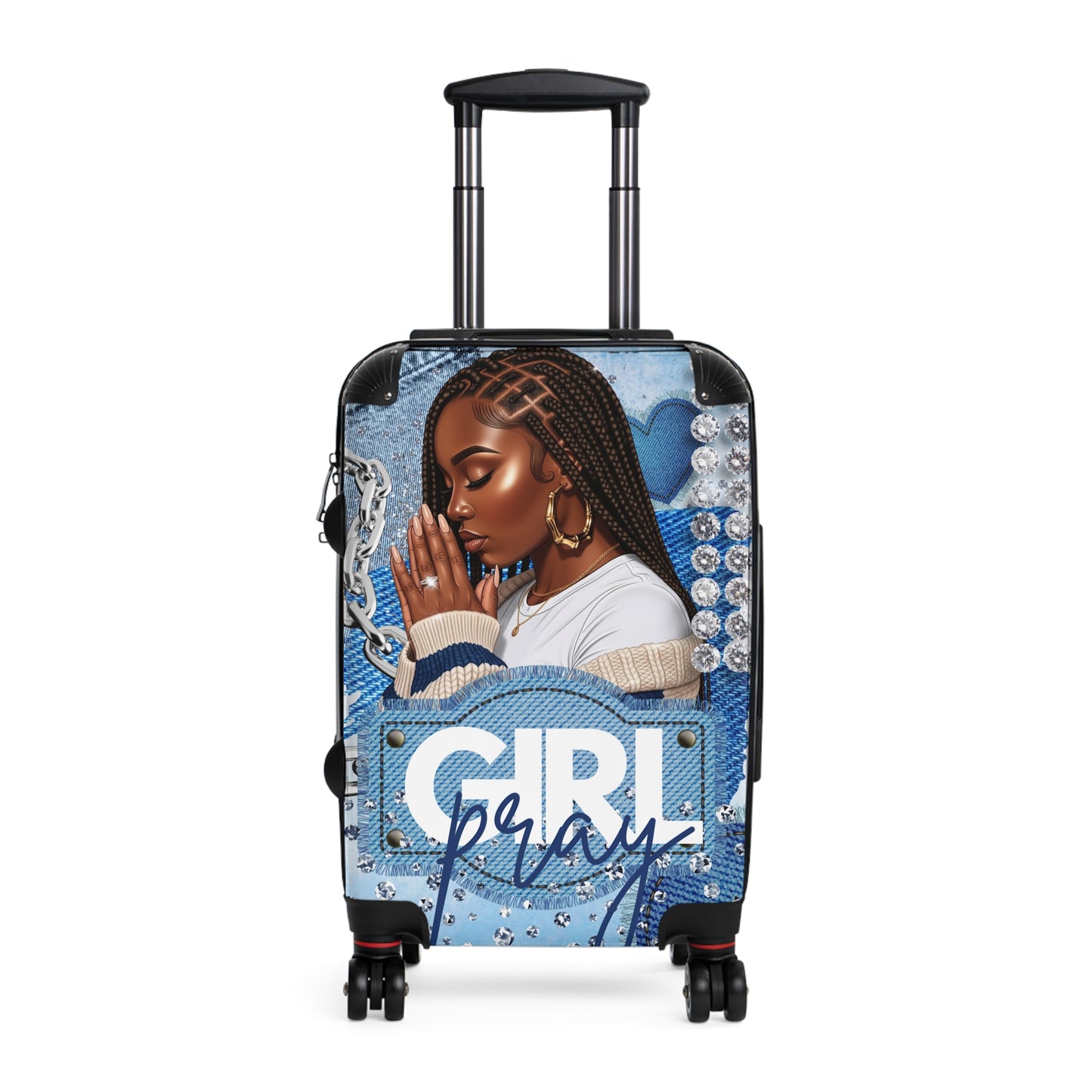 Braid Girl Pray Carry-On Suitcase