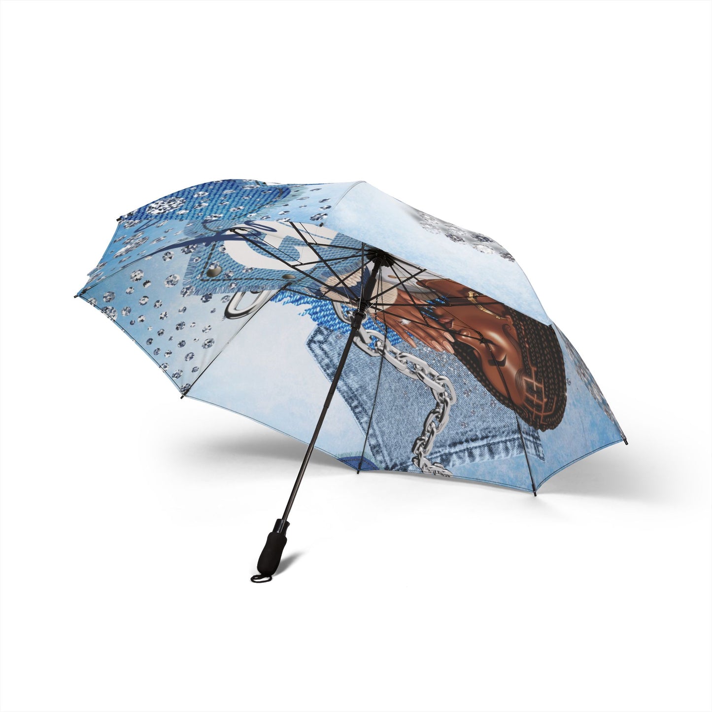 Braid Girl Pray Travel Umbrella