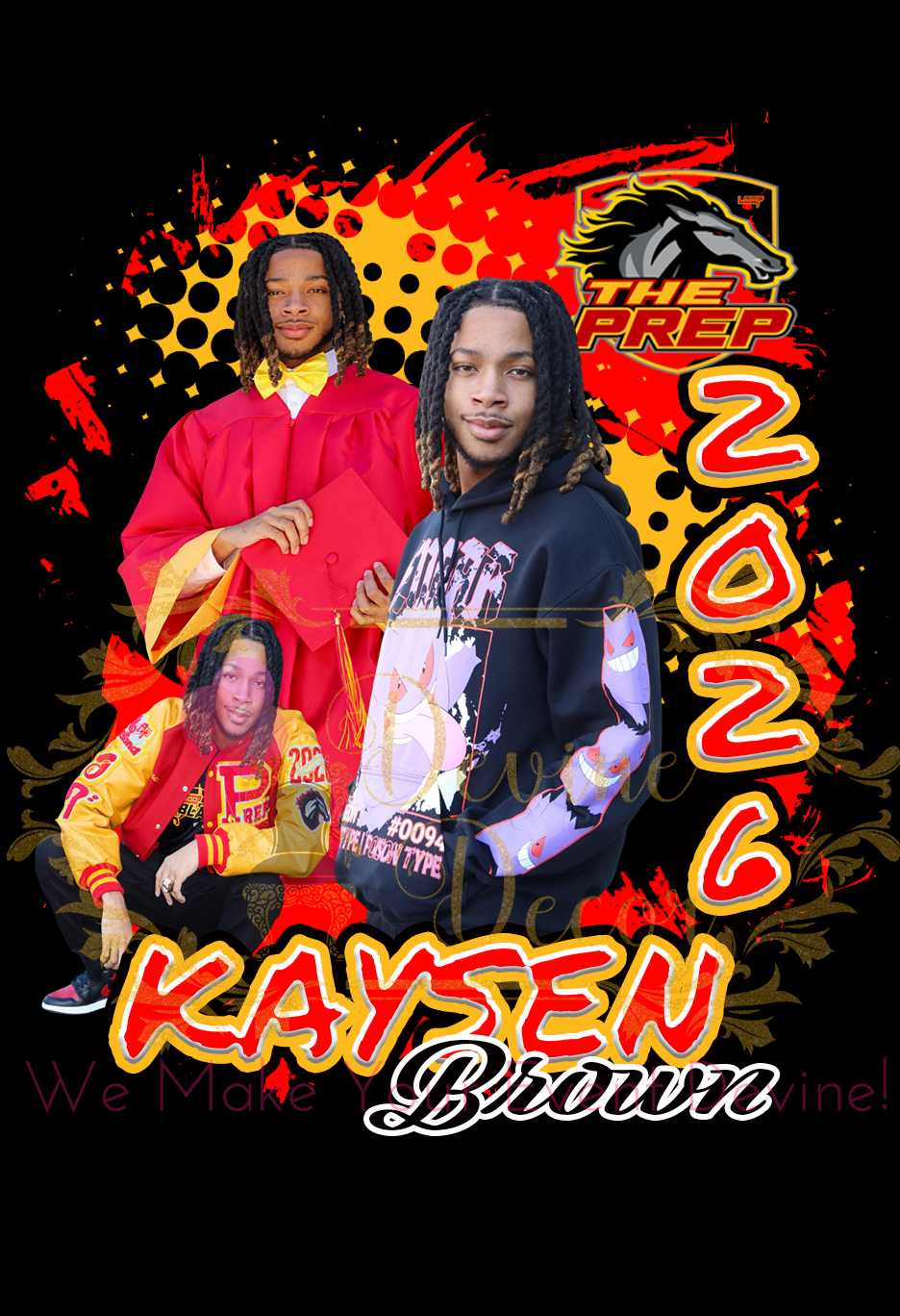 Custom Graduation Tee (Black)| K Brown | Devine Decor