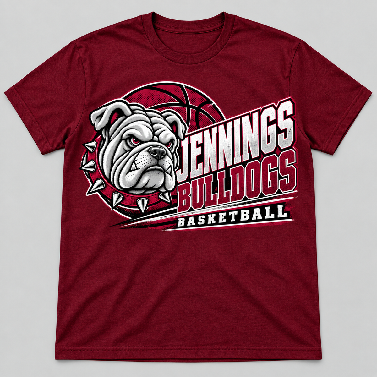 Jennings Bulldogs Court Basketball Tee