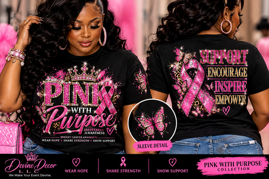 PINK WITH PURPOSE SIGNATURE TEE