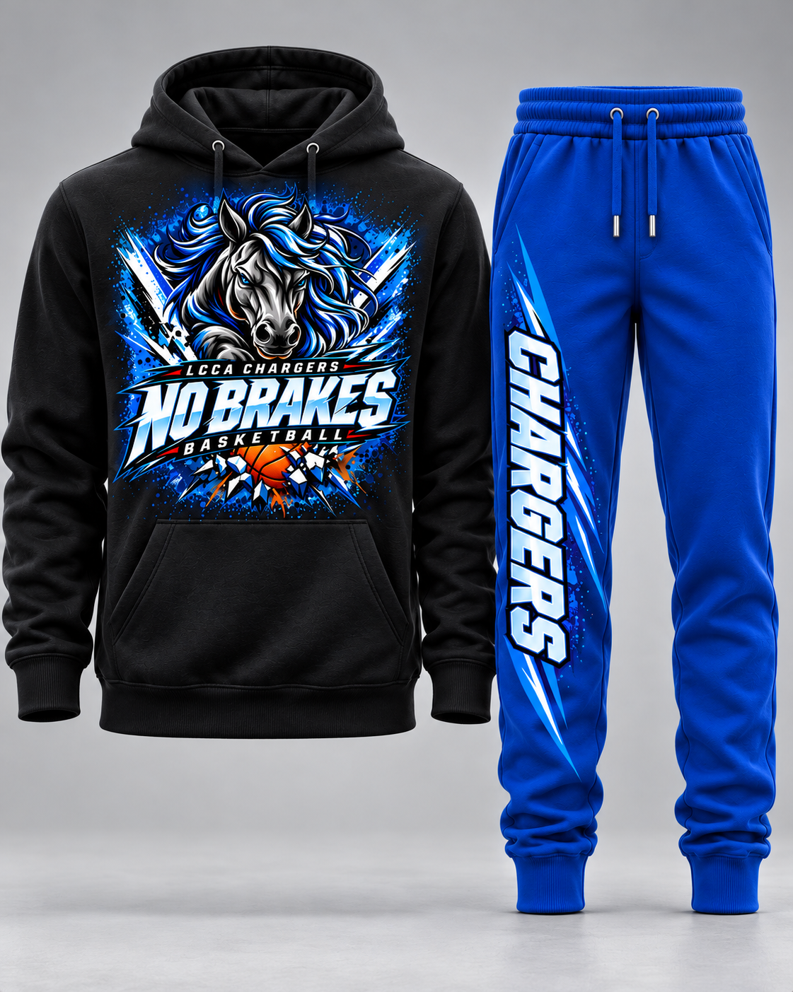 No Brakea LCCA Chargers Basketball Jogger Set