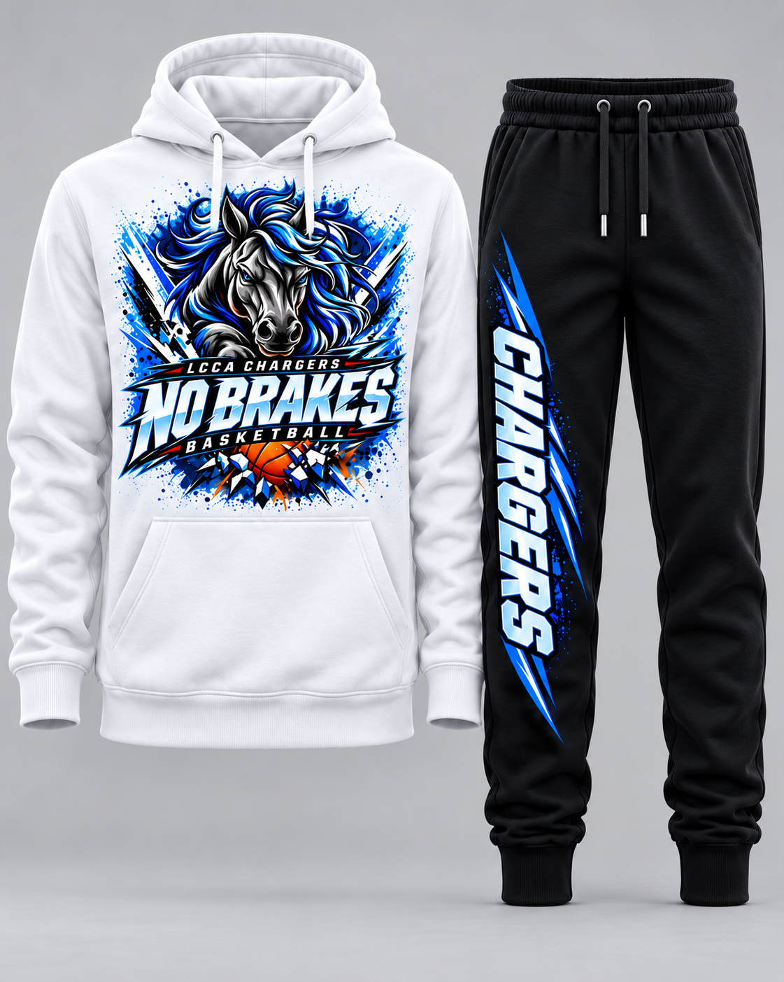 No Brakea LCCA Chargers Basketball Jogger Set